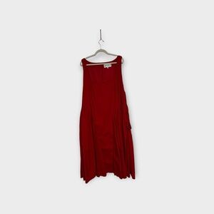 Red Dress with Square Neck